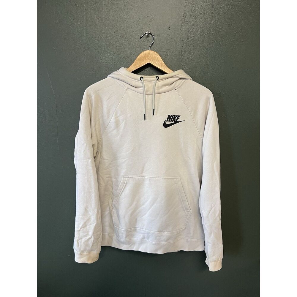 Nike Sportswear Womens Beige Pullover Athletic Hoodie Sweater Size Medium